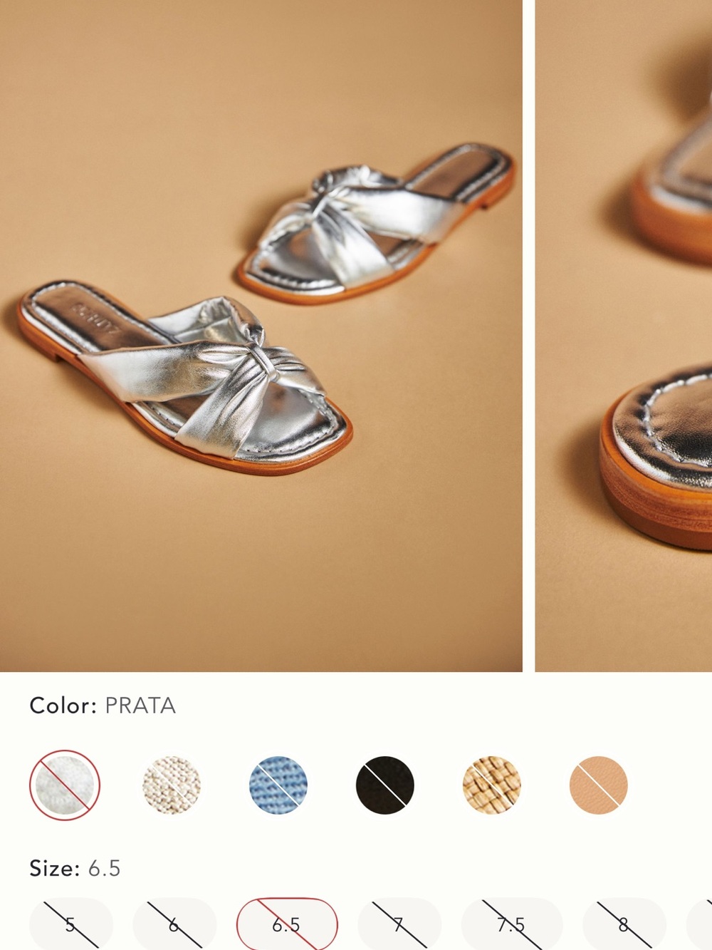 SCHUTZ Silver Knot-Top Women’s Sandals